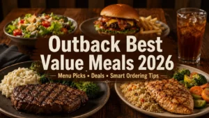 Best value Outback meals with steak, chicken, burger, sides, and drink options in 2026