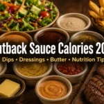 Outback sauce calories guide with dipping sauces, dressings, butter, toppings, and nutrition tips