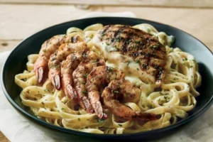 Queensland Chicken & Shrimp Pasta